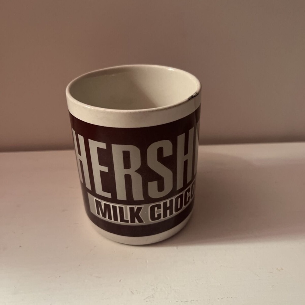 HERSHEY'S Milk Chocolate Coffee Cup Mug 16oz Scuffed Shown In Pics